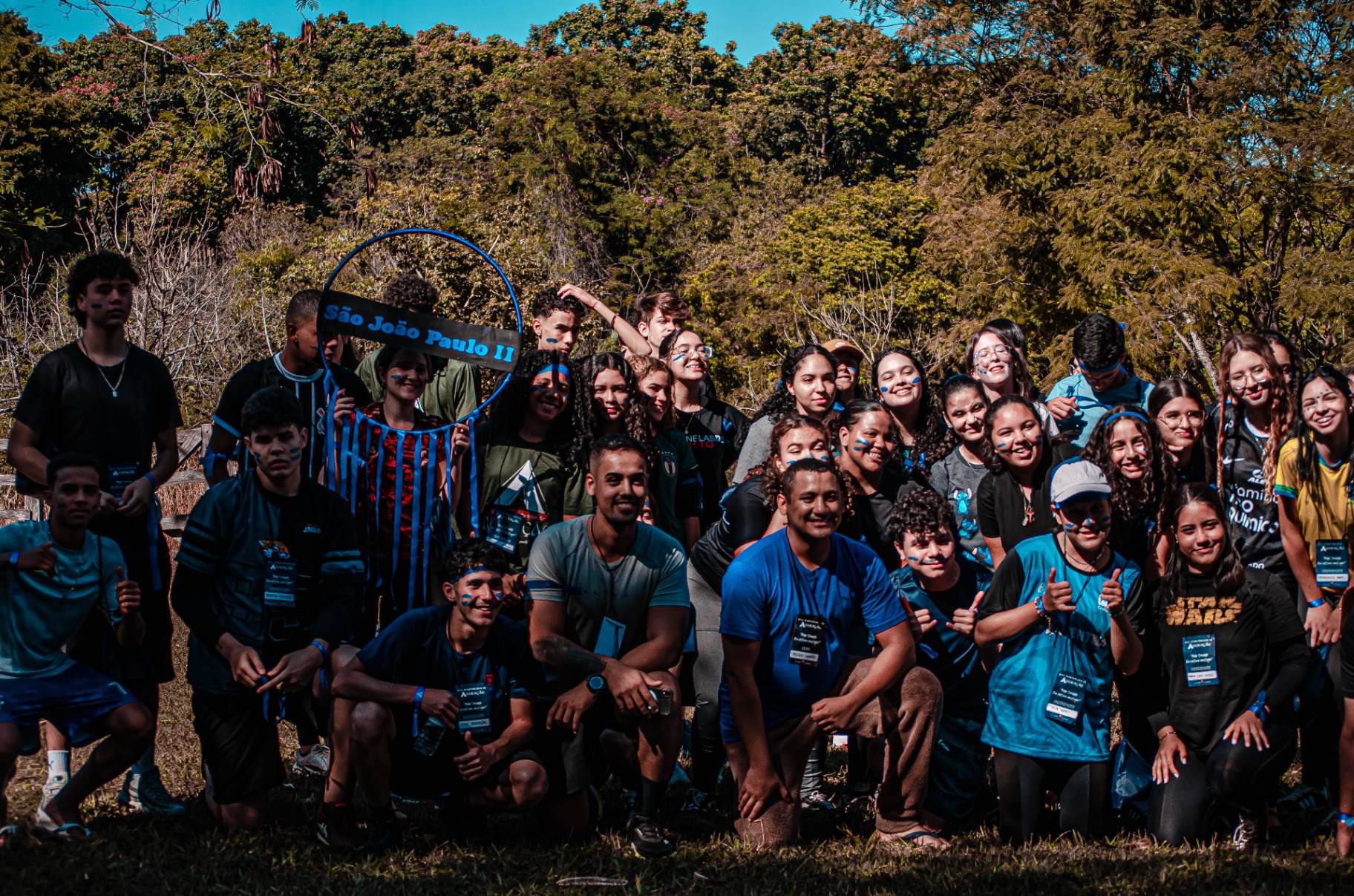 Foto de grupo do acampamento